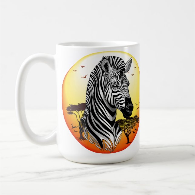 Mug Zebra African Savanna Wild Animal (Gauche)