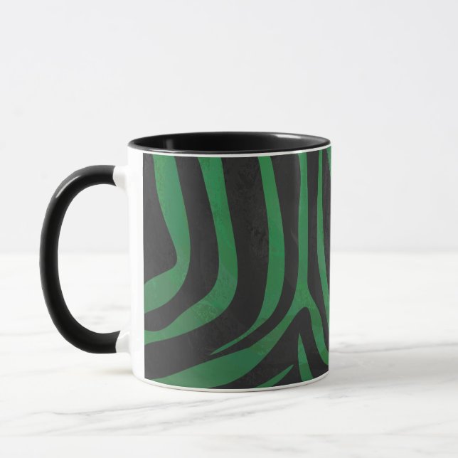 Mug Zebra Black et Green Print (Gauche)