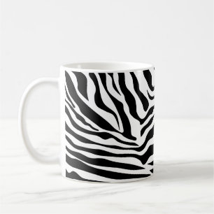 Mug Zebra Stripes Poster de animal sauvage noir et bla
