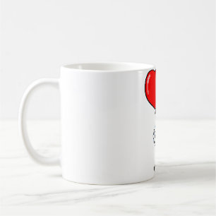 Mug Zèbre au coeur Ballons Valentines Jour Zèbre