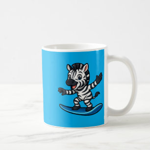 Mug Zèbre de surf mignon drôle d'animal plage ambiance