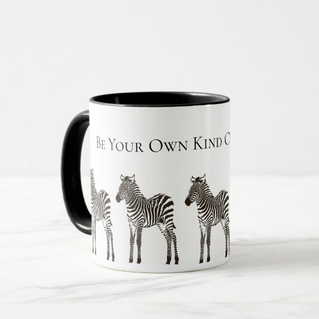 Mug Zèbre noir chic (Devant gauche)