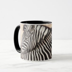 Mug Zèbres de Burchell faisant du jeu de combat
