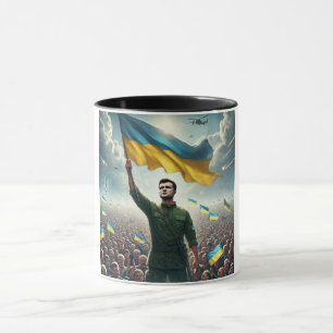 Mug Zelenskyy rassemble le peuple d'Ukraine