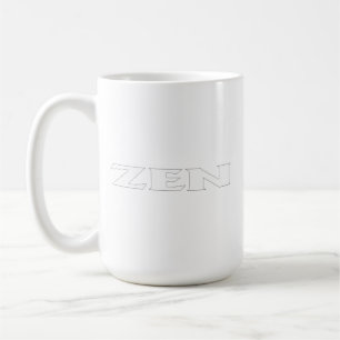 Mug Zen blanc ligne blanche muqueuse blanche
