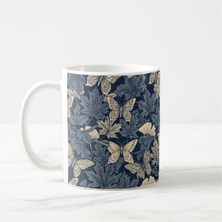 Mug Zen cup- Autumn Leaf and Butterfly Illusion