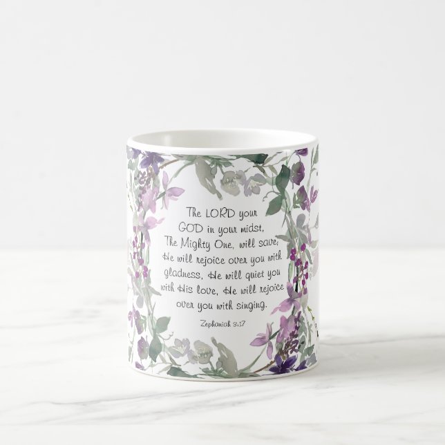 Mug Zéphanie 3:17 Il se réjouira de toi (Centre)