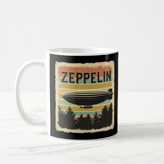 Mug Zeppelin Rétro Dirigible Aéronef Zepelin Zepplin (Gauche)