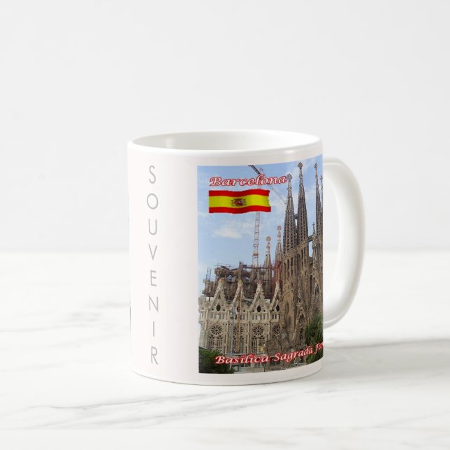Mug zES013 BARCELONE Basilique Sagrada Familia, (Devant droit)