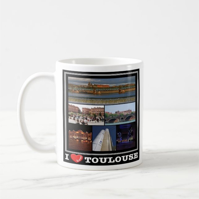 Mug zFR137 TOULOUSE "I Love", France, (Gauche)