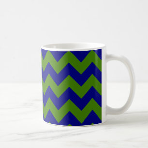 Mug Zigzag bleu vert et marine