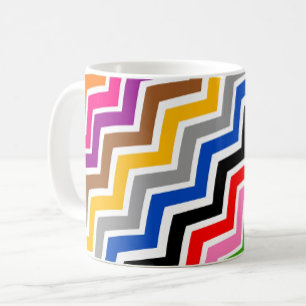 Mug Zigzag Chevron multicolore Conception Motif