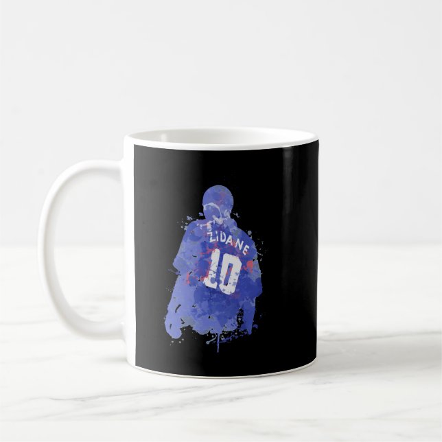Mug Zinedine Zidane Légende d'Art Classique T Chemise (Gauche)