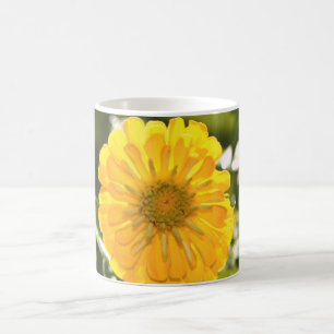 Mug Zinnia jaune, marguerite jaune, fleur jaune