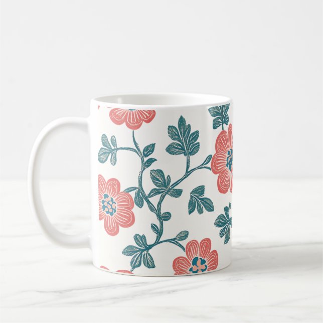Mug Zinnias rouges (Gauche)