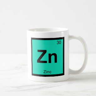Mug Zn - Chimie du Zinc Symbole du tableau périodique 