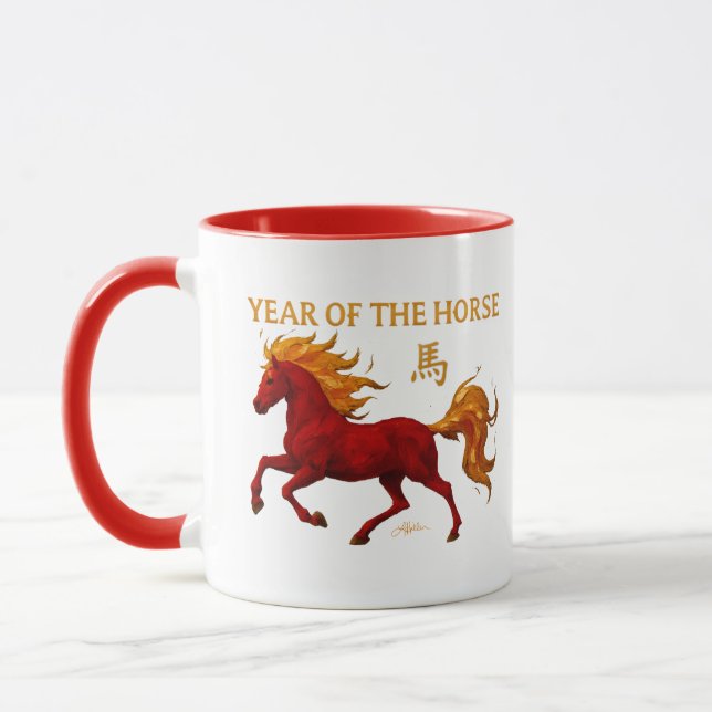 Mug Zodiac Chinese New Year 2026 Yang Fire Horse (Gauche)