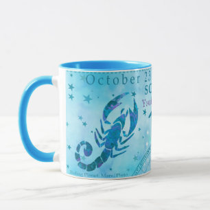 Mug Zodiaque vintage Scorpio personnalisable