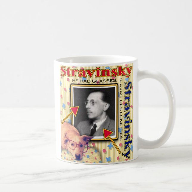 Mug ZoeSPEAK - Stravinsky - Il avait des lunettes. (Droite)