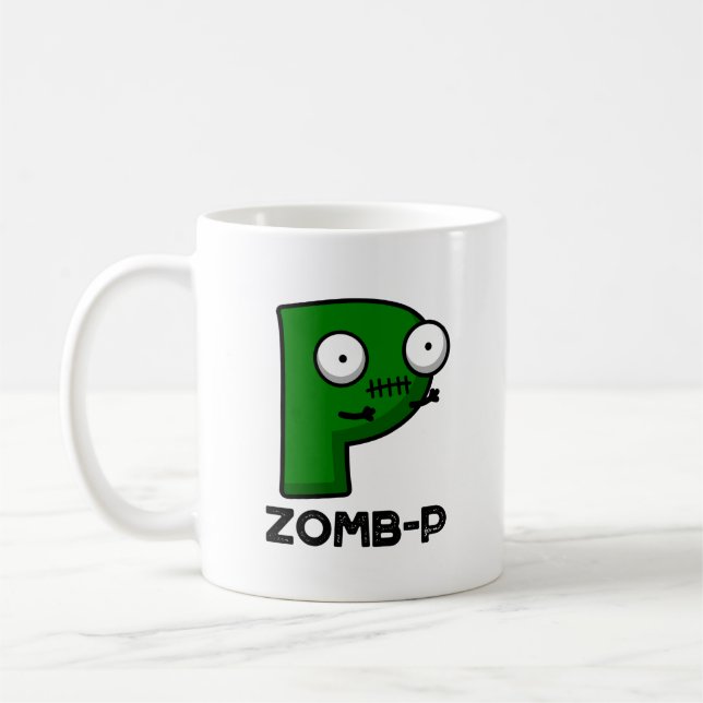 Mug Zomb-P Funny Halloween Zombie Alphabet Pun (Gauche)