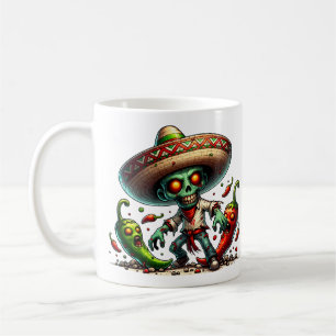 Mug Zombie Cinco de Mayo Homme et poivrons chauds