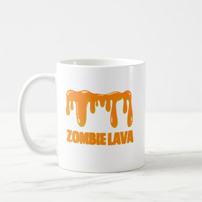 Mug zombie lave drôle orange halloween (Gauche)
