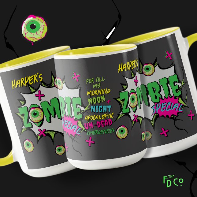 Mug Zombie Spécial Ghoulishly Fun Personnalisé (Créateur téléchargé)