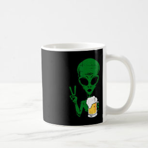 Mug Zone-51 Alien Beer Peace Sign Lazy Drinking Hallow