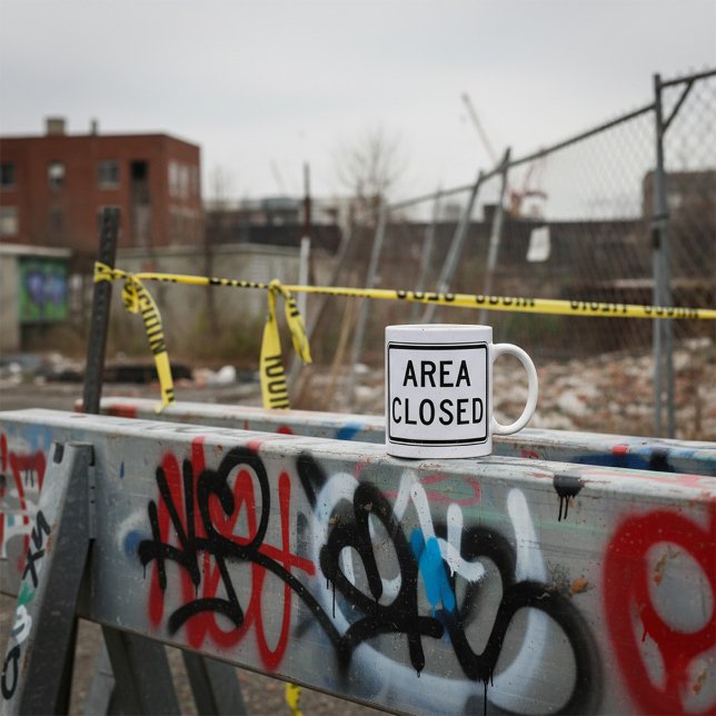 Mug Zone fermée Signal Avertissement Zone restreinte (Créateur téléchargé)