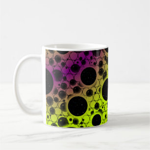 Mug Zones de bulles spatiales - Chaux/Violet