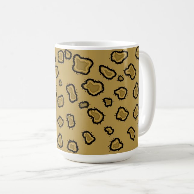 Mug Zones léopards dorées (Devant droit)
