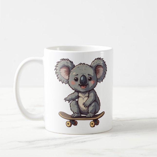 Mug Zooming Koala sur roues (Gauche)