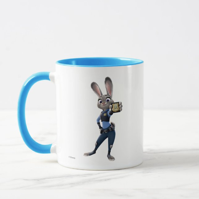 Mug Zootopia | Judy Hopps - Affichage d'un insigne (Gauche)