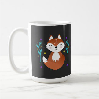 Mug Zorra nocturna meditando en la noche