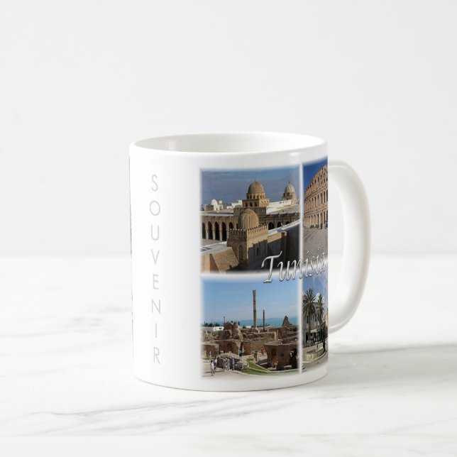 Mug zTN018 TUNISIE, Mosaïque, Afrique, (Devant droit)