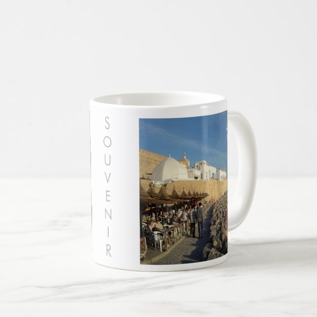 Mug zTN019 HAMMAMET EL-♥ AMMAMAT, Tunisie, (Devant droit)