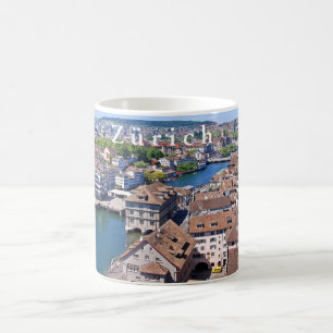 Mug Zurich. Panorama de la tour de Grossmunster