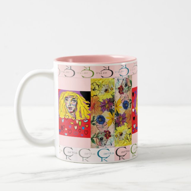 Mugg Carita K design Two-Tone Coffee Mug (Left)