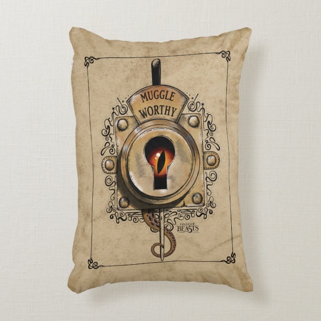 MUGGLE WORTHY™ Lock Decorative Pillow (Front(Vertical))