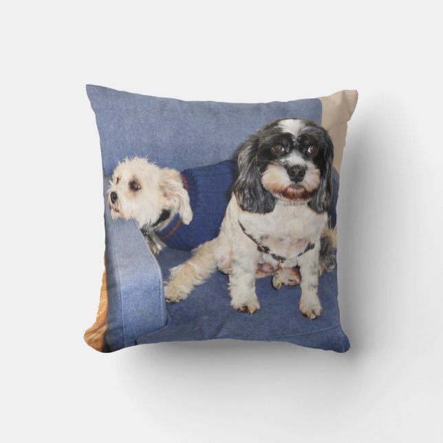 Muggles - Lhasa Apso Throw Pillow (Front)