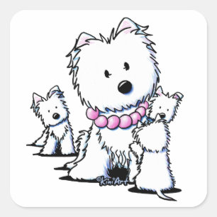 Muggles Mom & Pups Square Sticker