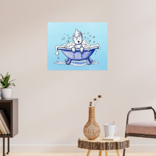 Muggles Westie Bath Dog Groom Art Poster