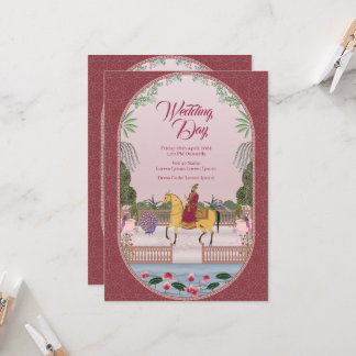 Mughal Design Wedding Invitation