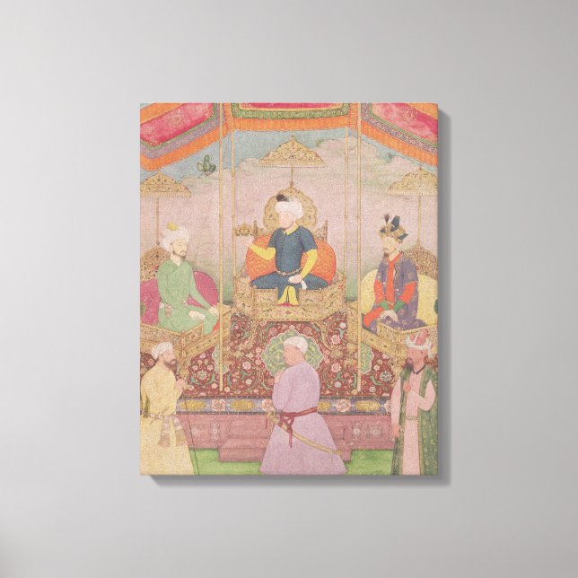 Mughal Emperor Babur and his son, Humayan Canvas Print (Front)