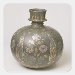 Mughal Flask (metalwork) Square Sticker