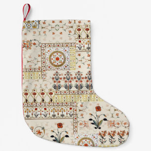 Mughal Floral Paisley: Ethnic Digital Elegance. Small Christmas Stocking
