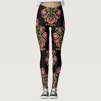 Mughal floral paisley, seamless design. leggings