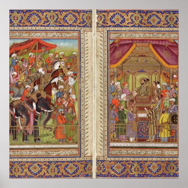 Mughal Indian India Islam Islamic Muslim Boho Art Poster (Front)