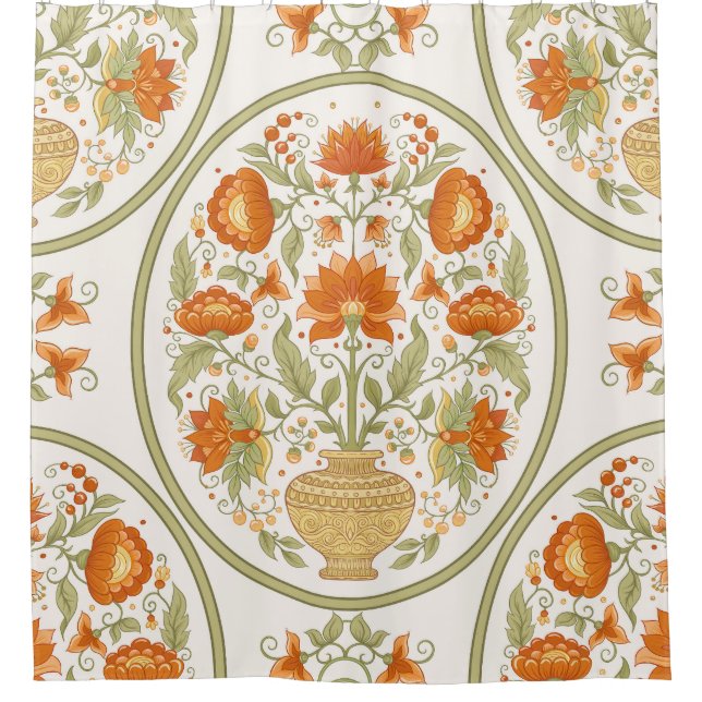 Mughal Motif Fantasy Flowers Pattern (Front)