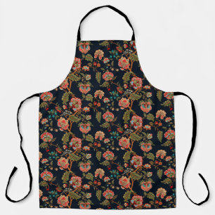 mughal motif ornament pattern multi colour backgro apron